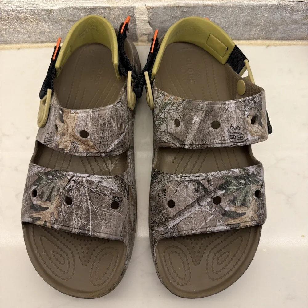 Crocs Classic All-Terrain 12 Realtree Edge Camo Sandals Men's Camouflage Slides